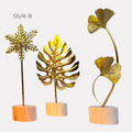 The Gilded Leaf Pedestal Collection - Set of 3